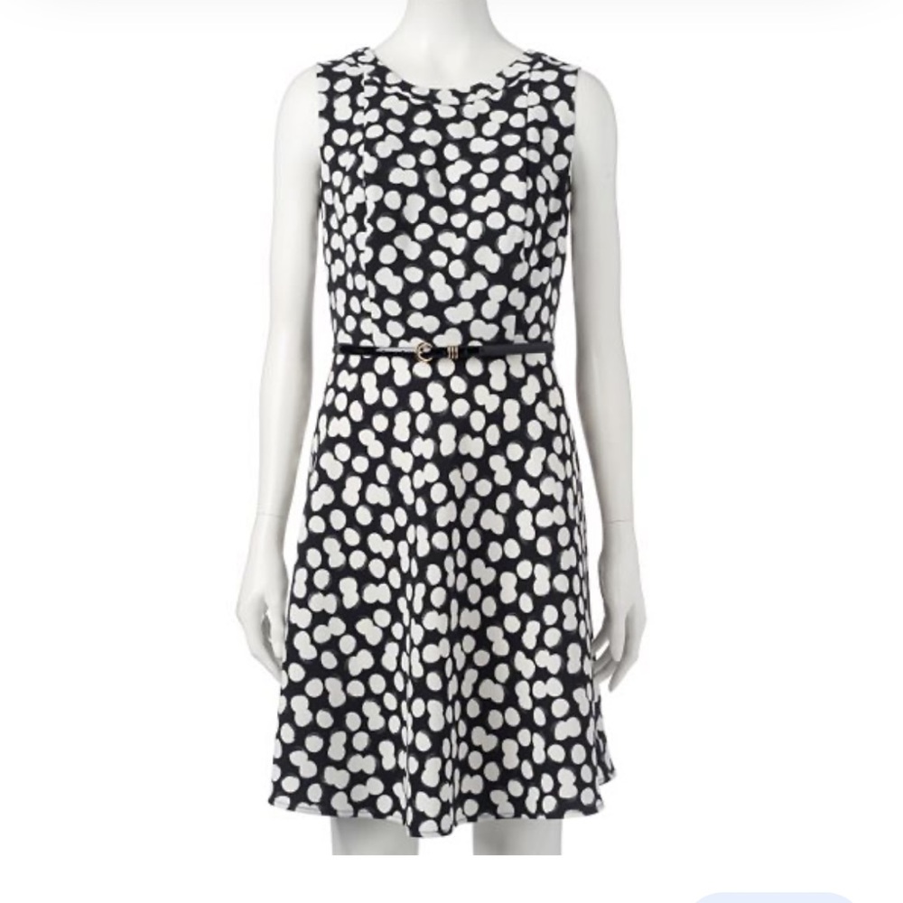 Women's AB Studio Dot Fit & Flare Dress size 14
